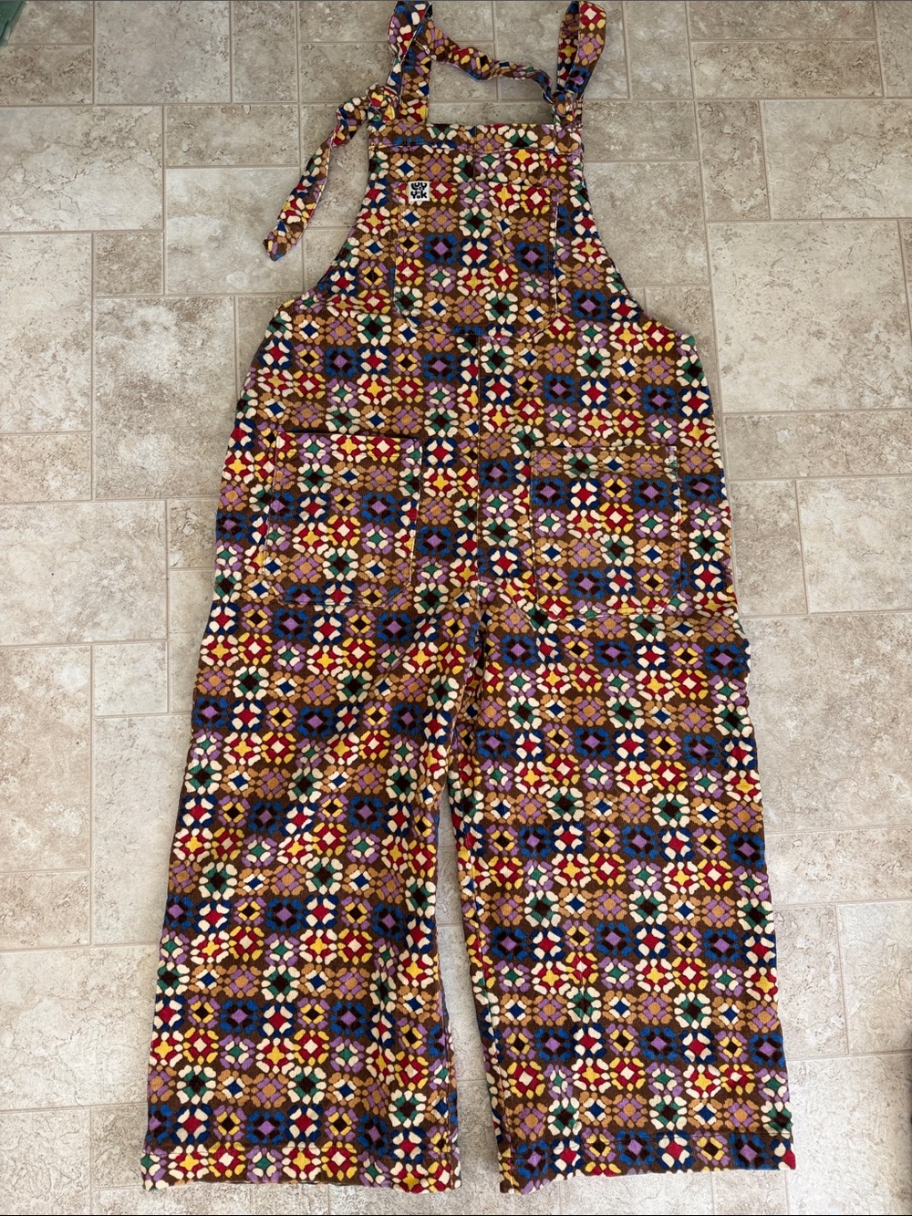Lucy & Yak Multicolor Geometric Print Wide-Leg Jumpsuit